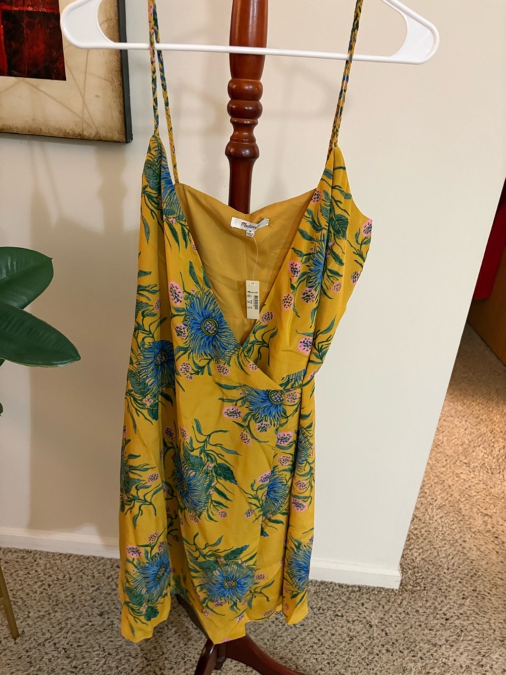 Madewell Silk Wrap Dress in Painted Blooms